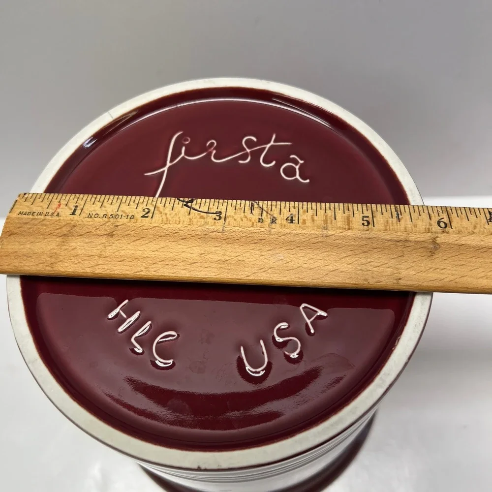 Fiesta 3 Qt‎ 96oz Large Original Lidded Canister Retired Cinnabar Fiestaware USA